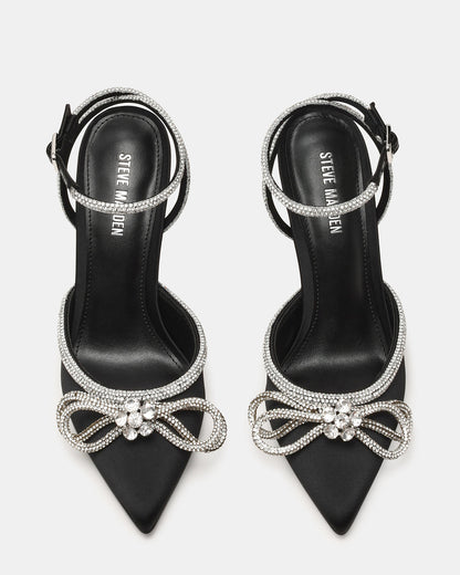 VIABLE Black Women's Rhinestone-Embellished Stilettos | Steve Madden