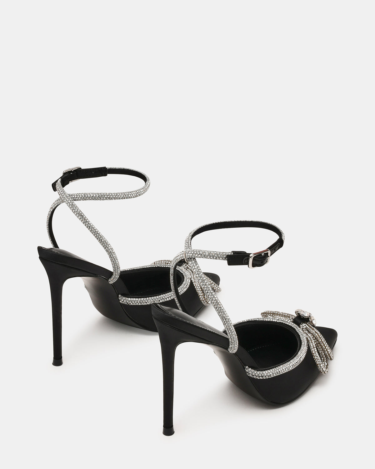VIABLE Black Women's Rhinestone-Embellished Stilettos | Steve Madden