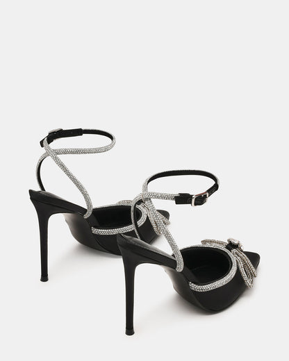VIABLE Black Women's Rhinestone-Embellished Stilettos | Steve Madden