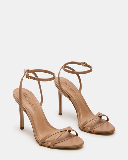 JYPSEY Tan Leather Strappy Stiletto Women's Heel | Steve Madden
