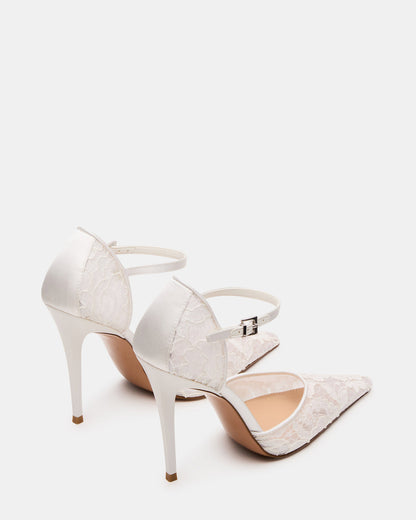 AVANT White Lace Pointed-Toe Stiletto Pump Women's Heel | Steve Madden