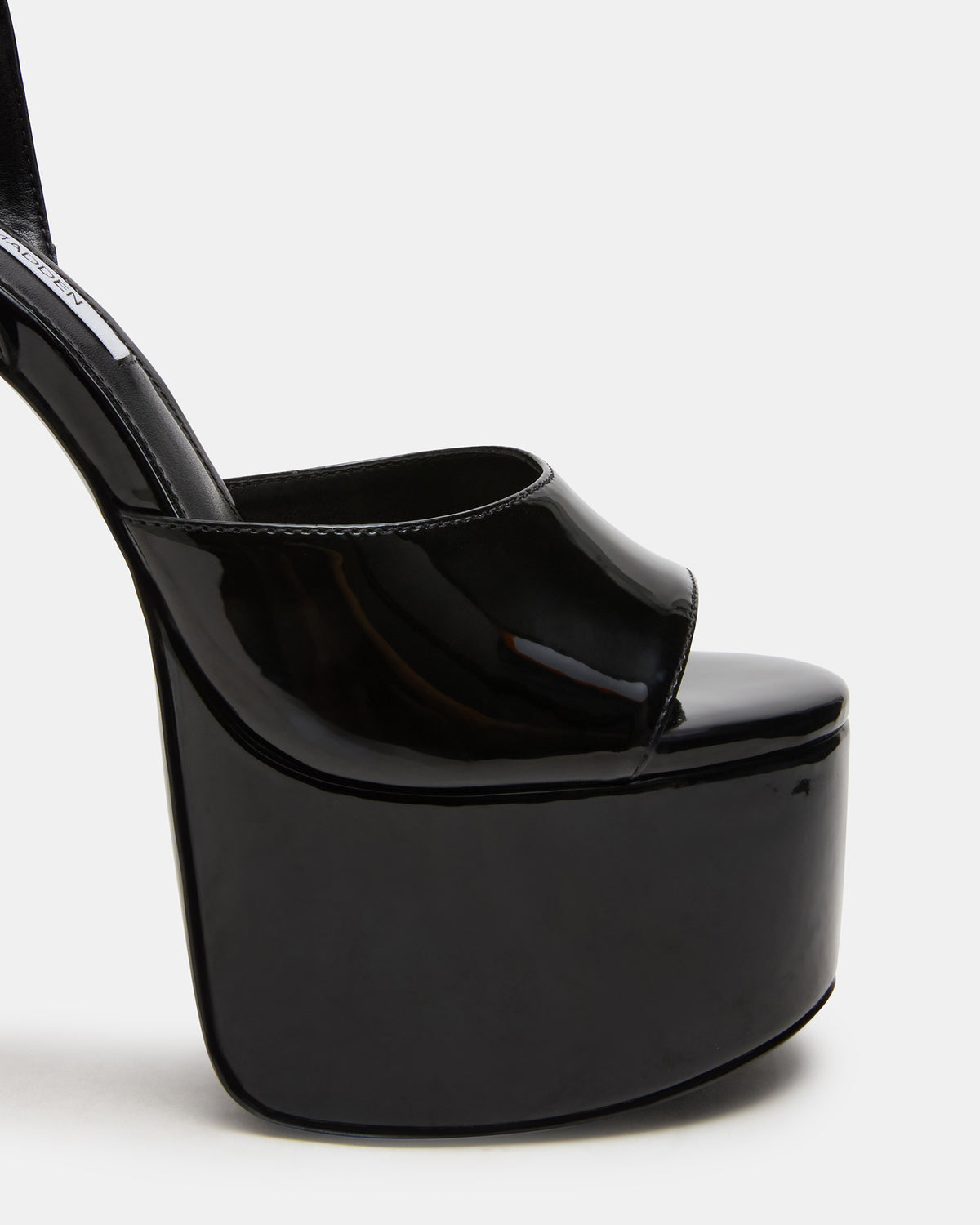 OLYSSIA Black Platform Stiletto Ankle Strap Women's Heel | Steve Madden