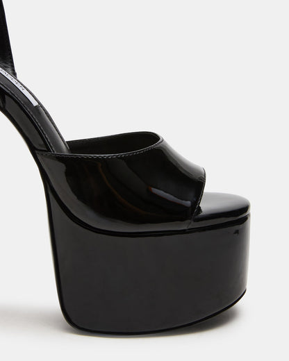 OLYSSIA Black Platform Stiletto Ankle Strap Women's Heel | Steve Madden