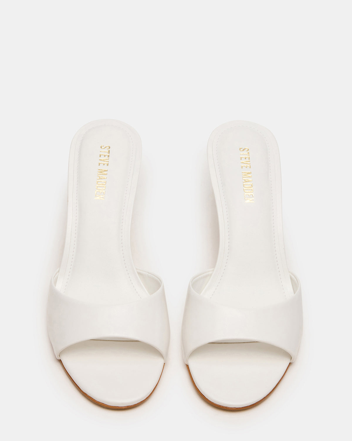 KENDRIX White Leather Mule Stiletto Women's Heel | Steve Madden