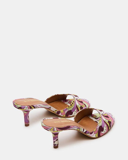 KENDRIX Pink Print Women's Mule Heel | Steve Madden