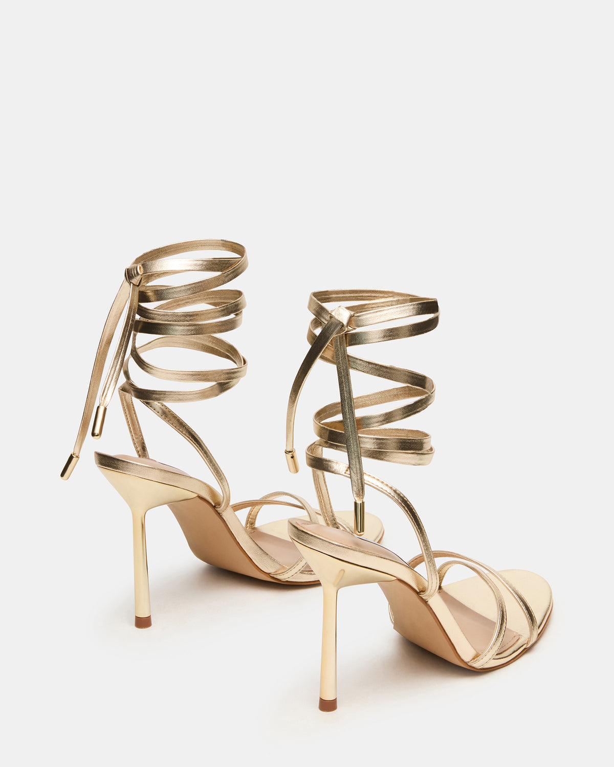 NERI Champagne Strappy Stiletto Round-Toe Women's Heel | Steve Madden