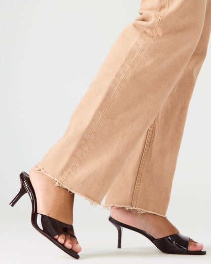 KENDRIX Gold Leather Mule Stiletto Women's Heel | Steve Madden