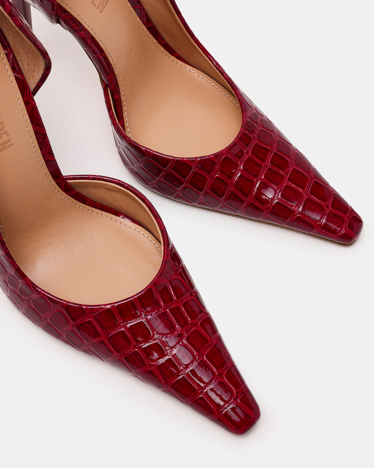ELEGANT Red Crocodile Pointed-Toe Stiletto Pump Women's Heel | Steve Madden