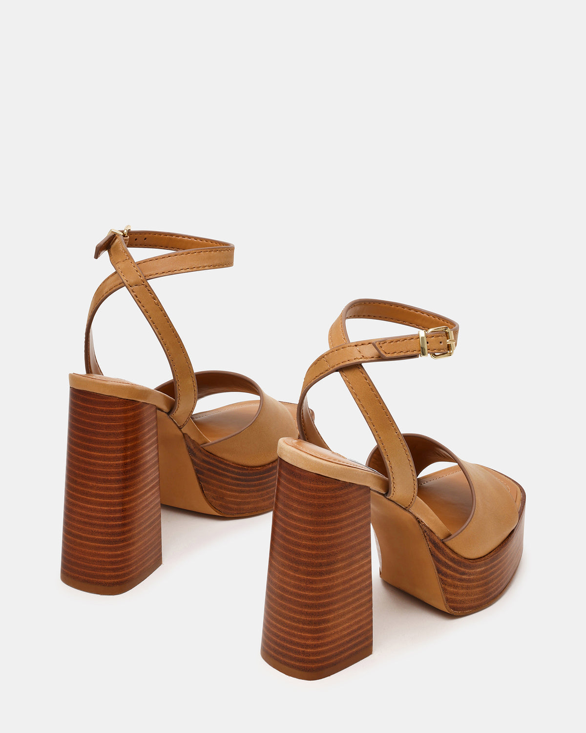 FLORIA Banana Leather Women's Platform Square-Toe Block Heel | Steve Madden