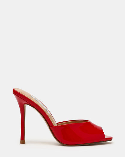 PRIYA Red Patent Mule Women's Heel | Steve Madden