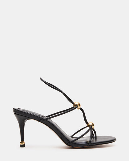 RAMOS Black Strappy Stiletto Women's Heel | Steve Madden