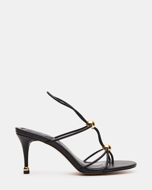 RAMOS Black Strappy Stiletto Women's Heel | Steve Madden