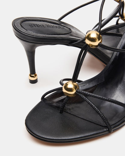 RAMOS Black Strappy Stiletto Women's Heel | Steve Madden