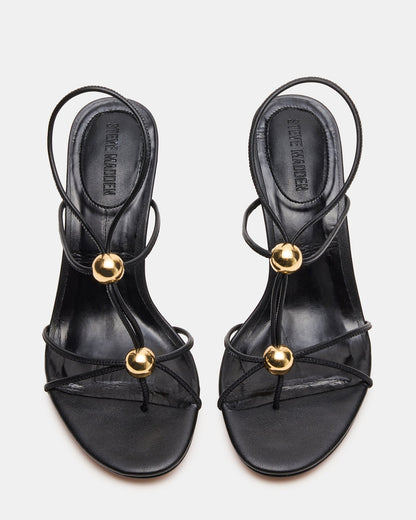 RAMOS Black Strappy Stiletto Women's Heel | Steve Madden