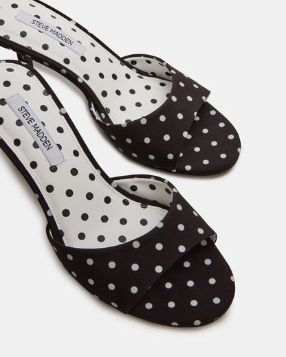KENDRIX Black/White Mule Stiletto Women's Heel | Steve Madden