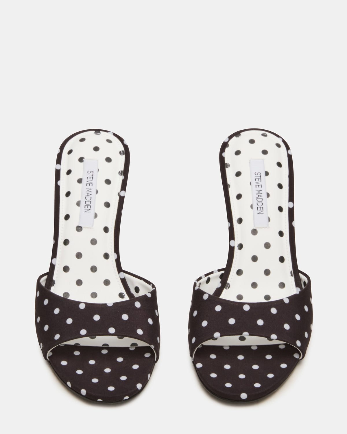 KENDRIX Black/White Mule Stiletto Women's Heel | Steve Madden