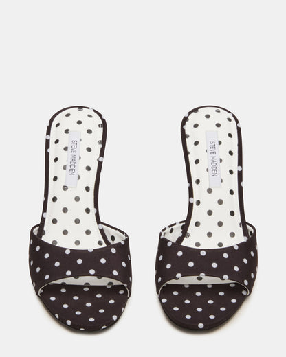KENDRIX Black/White Mule Stiletto Women's Heel | Steve Madden