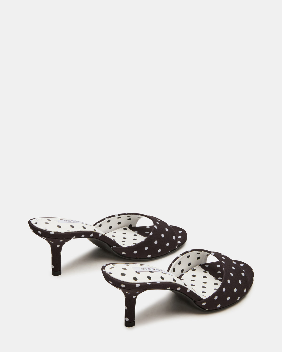 KENDRIX Black/White Mule Stiletto Women's Heel | Steve Madden