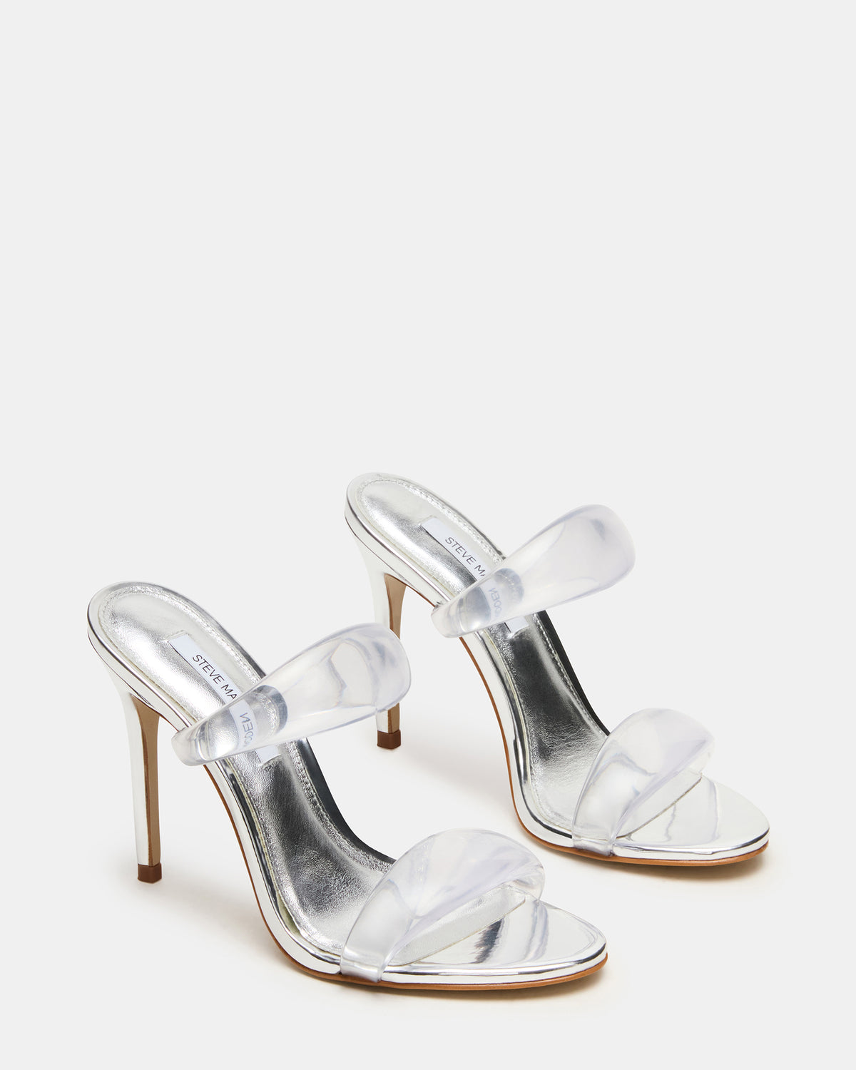 SATURN Jelly Clear Stiletto Mule Women's Heel | Steve Madden