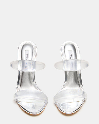 SATURN Jelly Clear Stiletto Mule Women's Heel | Steve Madden