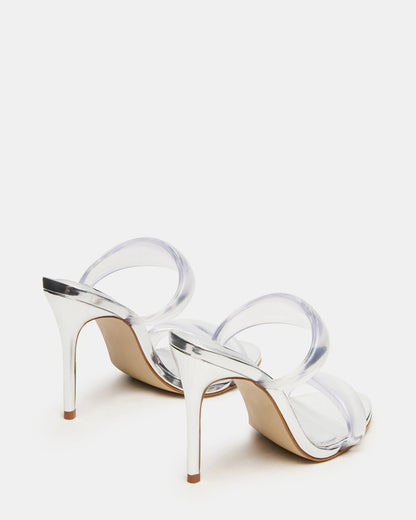 SATURN Jelly Clear Stiletto Mule Women's Heel | Steve Madden