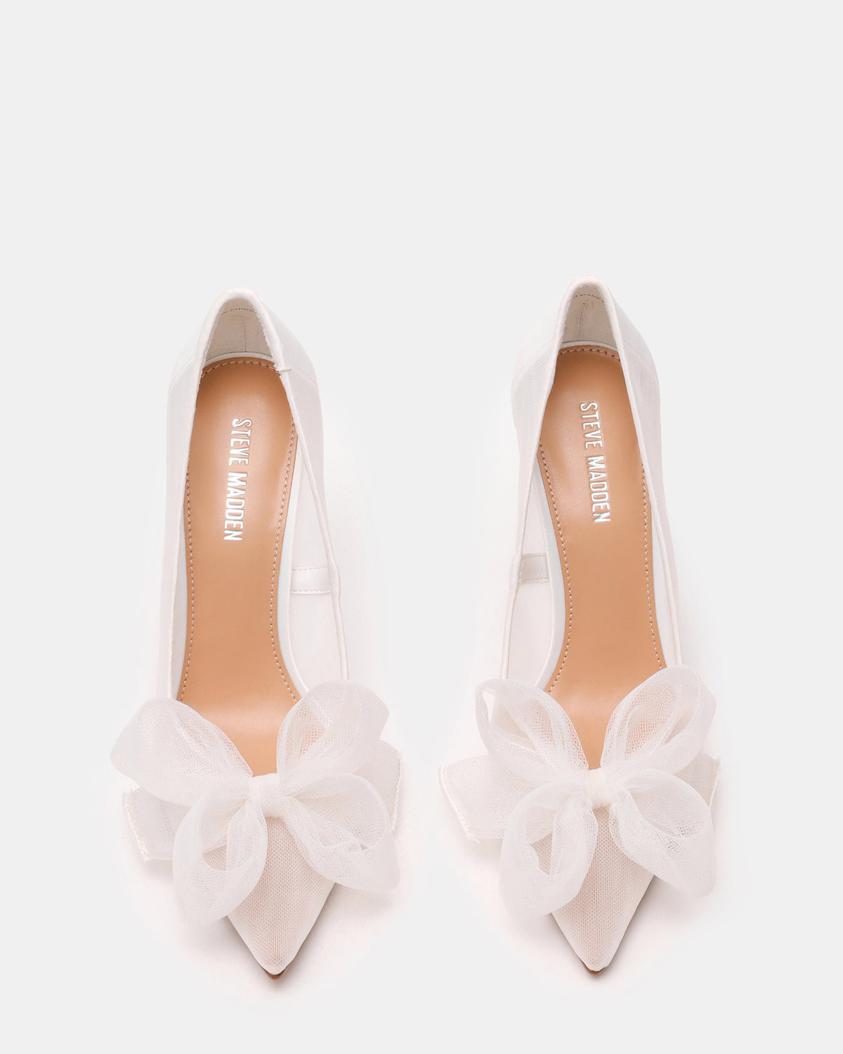 TAFFY White Bow Pointed-Toe Stiletto Pump Women's Heel | Steve Madden