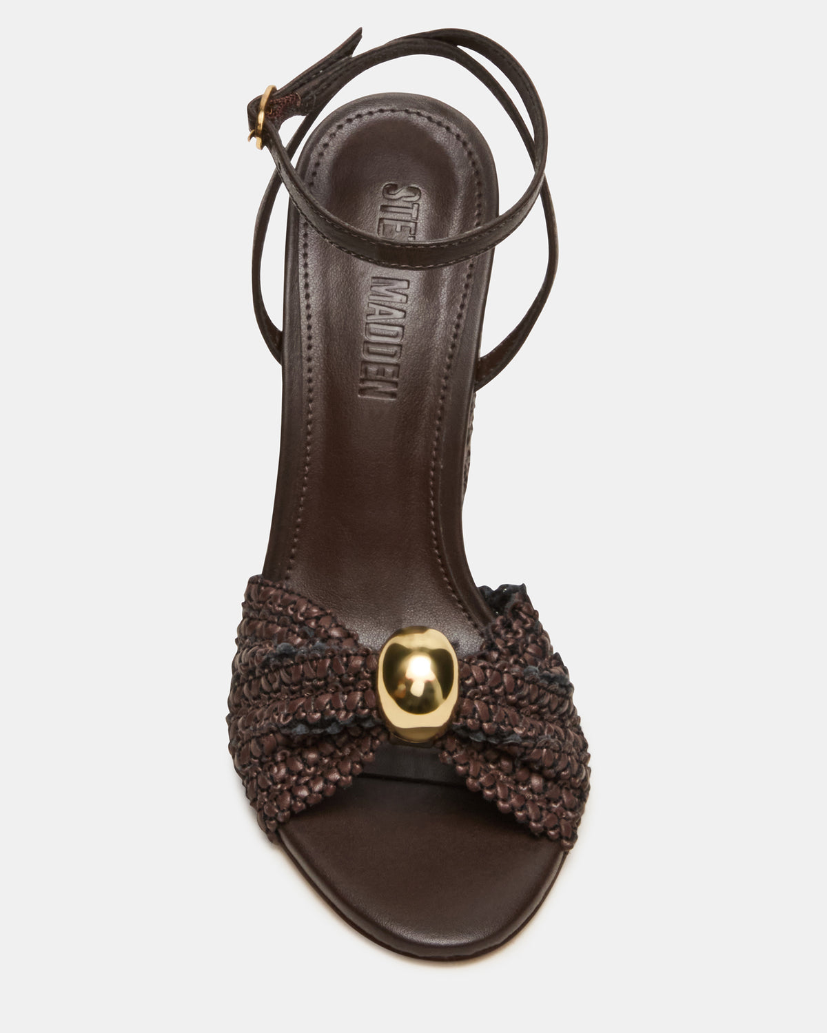 CHEYLA Brown Multi Raffia Women's Block Heels | Steve Madden