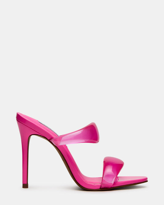 SATURN Jelly Pink Stiletto Mule Women's Heel | Steve Madden