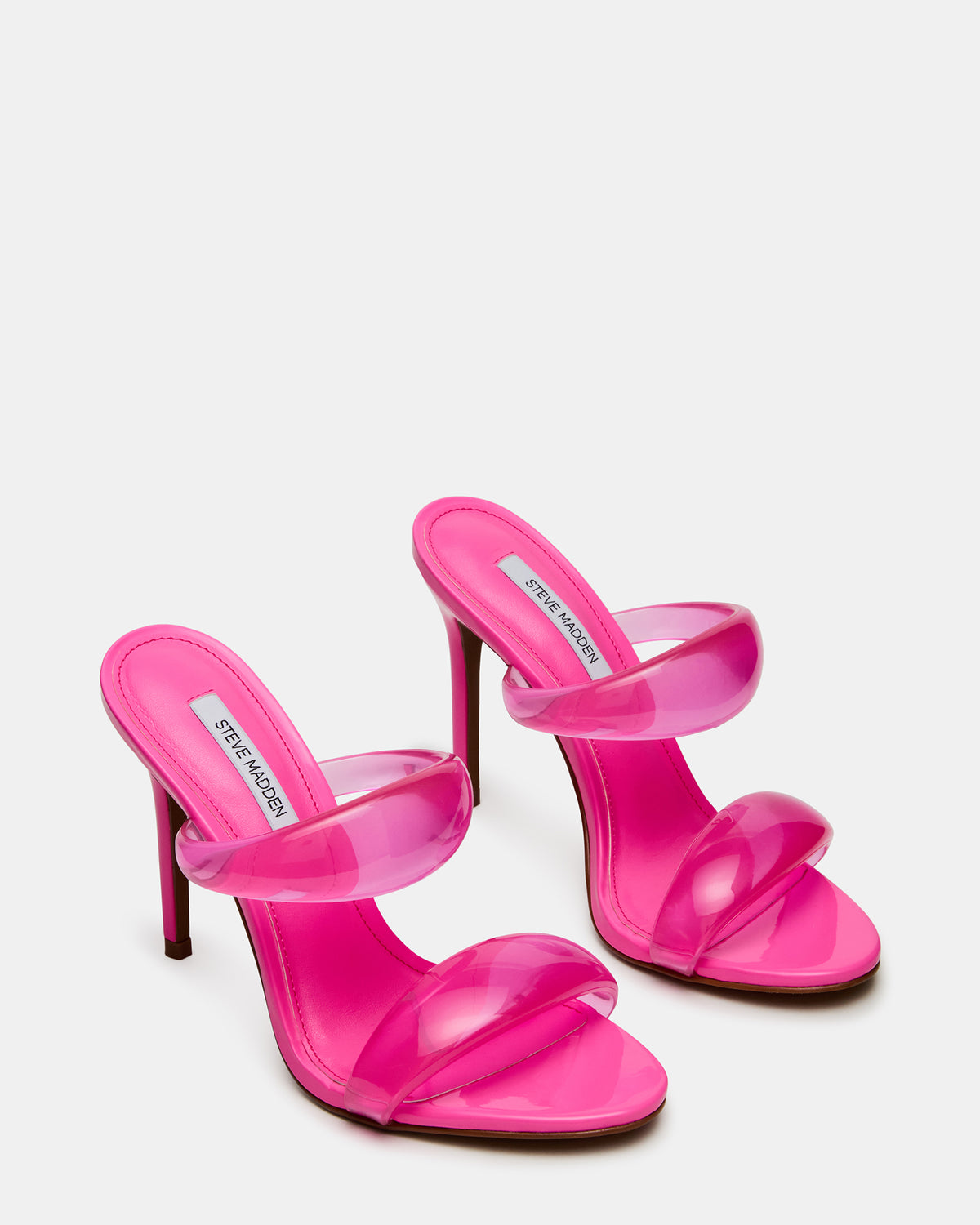 SATURN Jelly Pink Stiletto Mule Women's Heel | Steve Madden