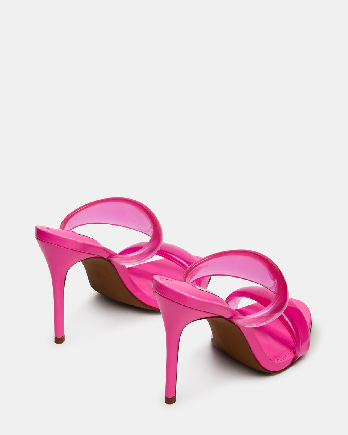 SATURN Jelly Pink Stiletto Mule Women's Heel | Steve Madden