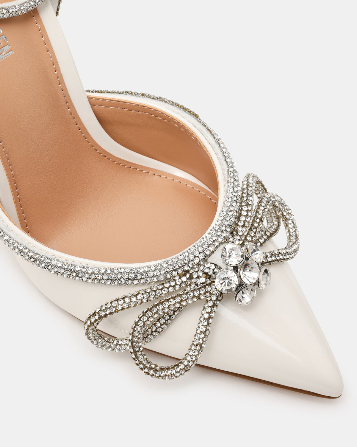 VIABLE Off-White Women's Rhinestone-Embellished Stilettos | Steve Madden