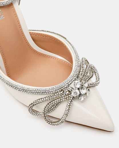 VIABLE Off-White Women's Rhinestone-Embellished Stilettos | Steve Madden
