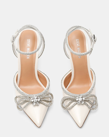 VIABLE Off-White Women's Rhinestone-Embellished Stilettos | Steve Madden