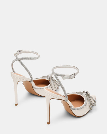 VIABLE Off-White Women's Rhinestone-Embellished Stilettos | Steve Madden