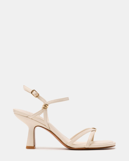 POSY Bone Gold-Detail Strappy Square-Toe Women's Heel | Steve Madden