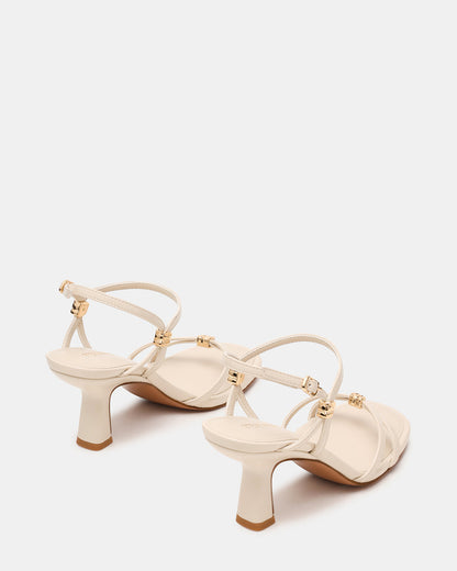 POSY Bone Gold-Detail Strappy Square-Toe Women's Heel | Steve Madden