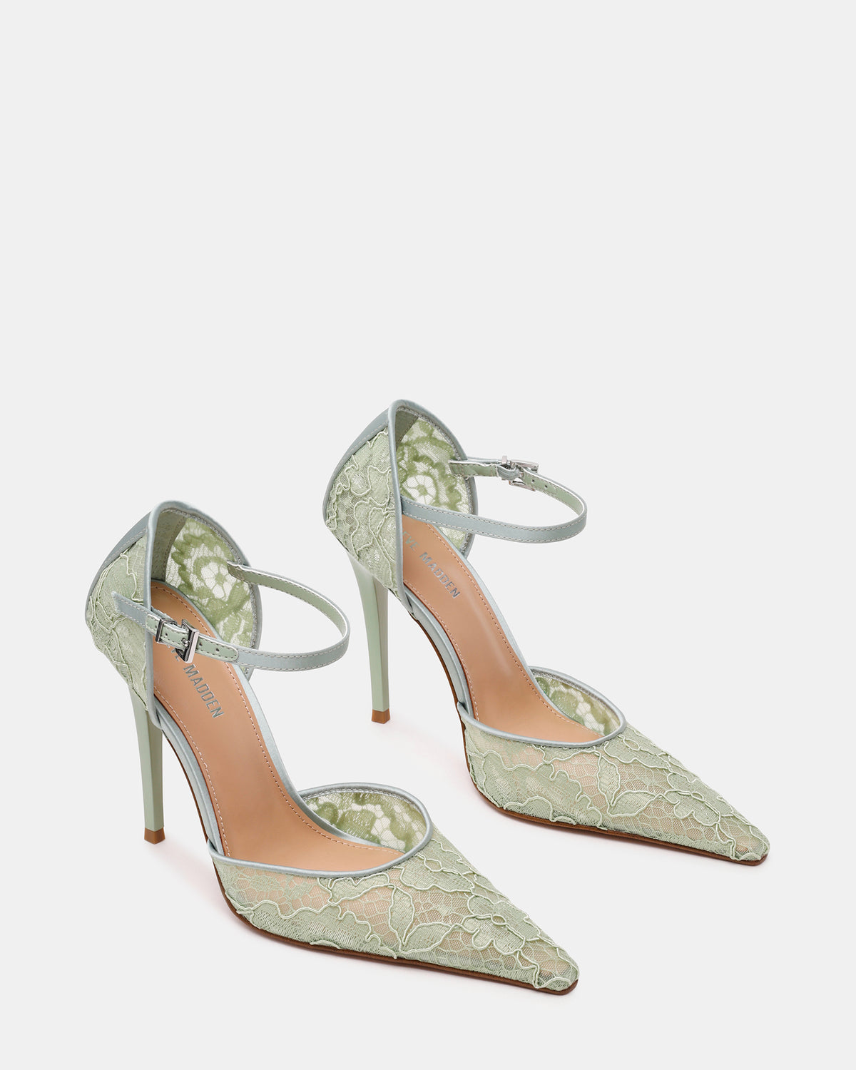 AVANT Pistachio Lace Pointed-Toe Stiletto Pump Women's Heel | Steve Madden