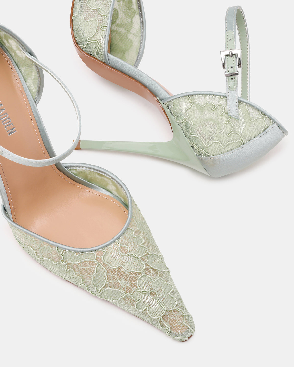 AVANT Pistachio Lace Pointed-Toe Stiletto Pump Women's Heel | Steve Madden