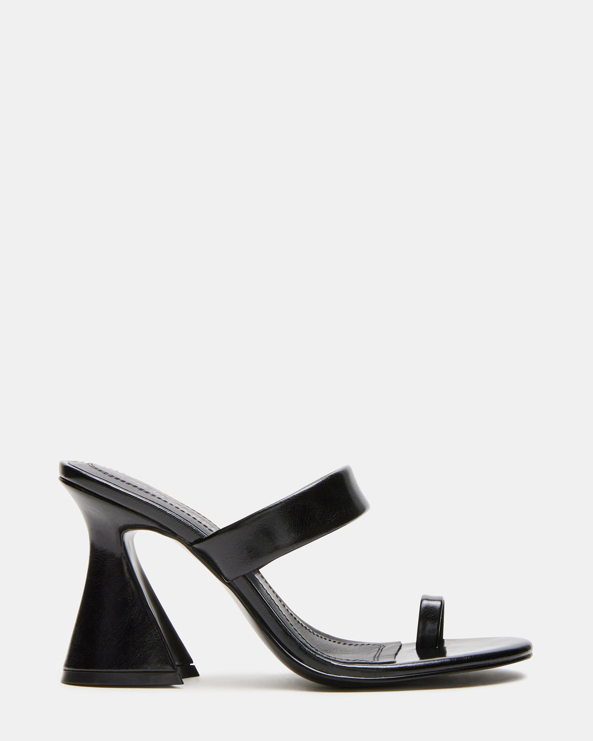 RENIE Black Women's Open Toe Mule Heel | Steve Madden
