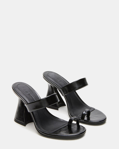 RENIE Black Women's Open Toe Mule Heel | Steve Madden