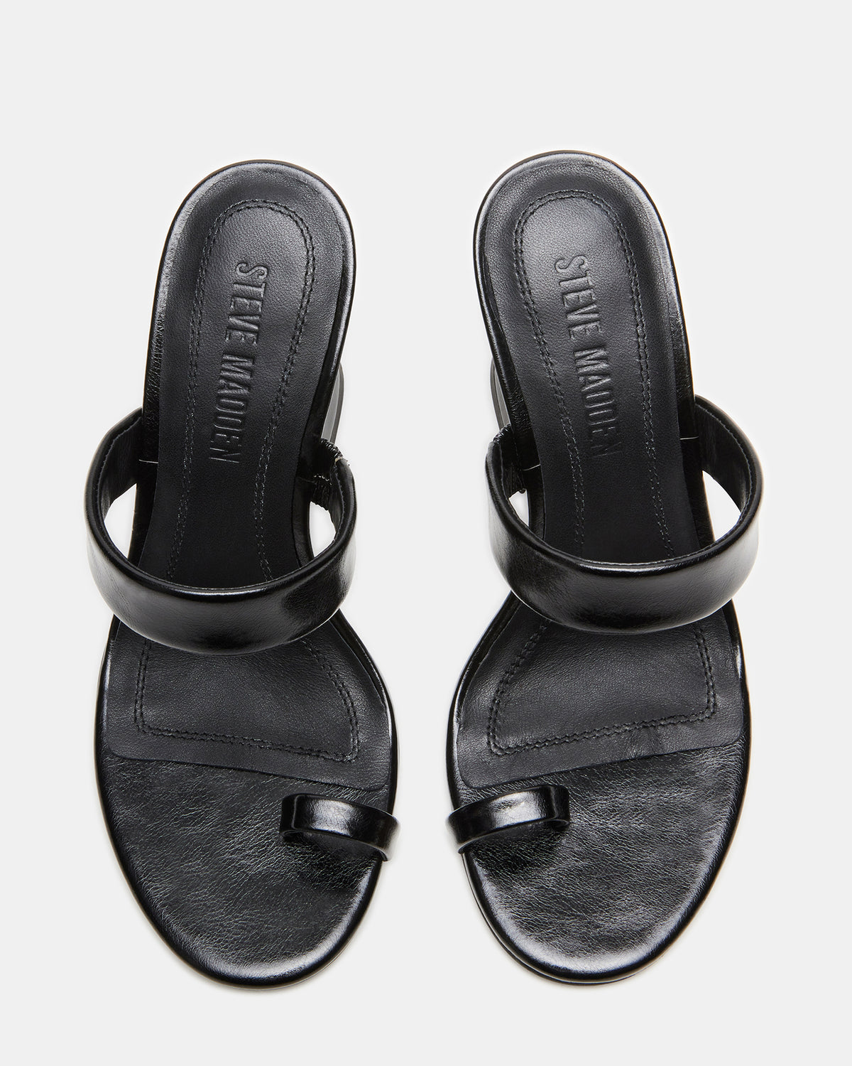 RENIE Black Women's Open Toe Mule Heel | Steve Madden