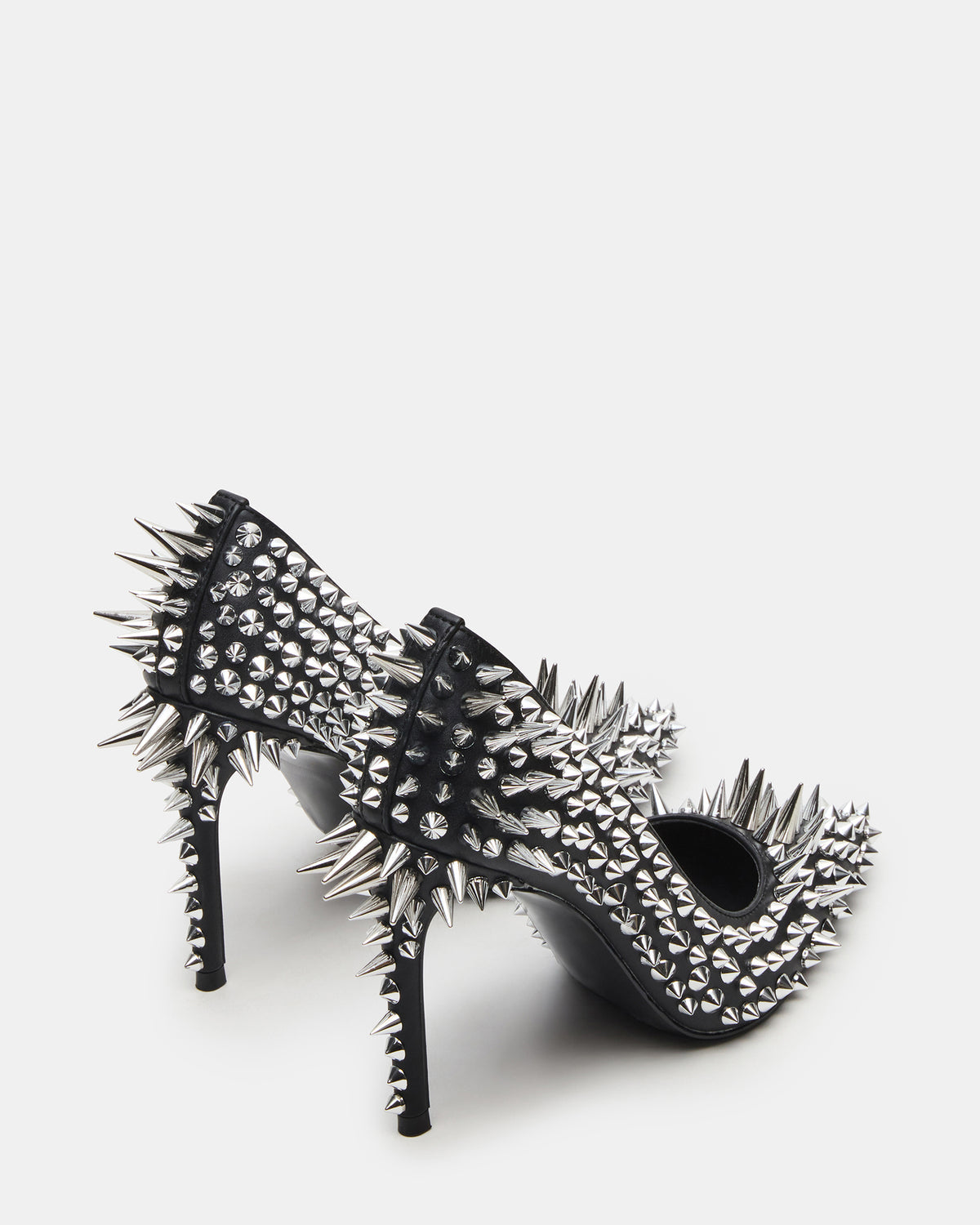 NOIR Black Stud Pointed-Toe Stiletto Pump Women's Heels | Steve Madden