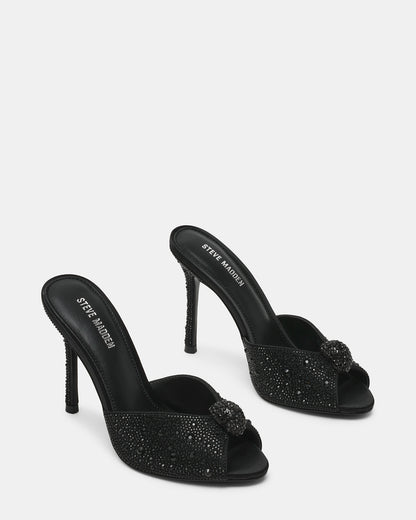 PRIYA Black Rhinestones Mule Women's Heel | Steve Madden