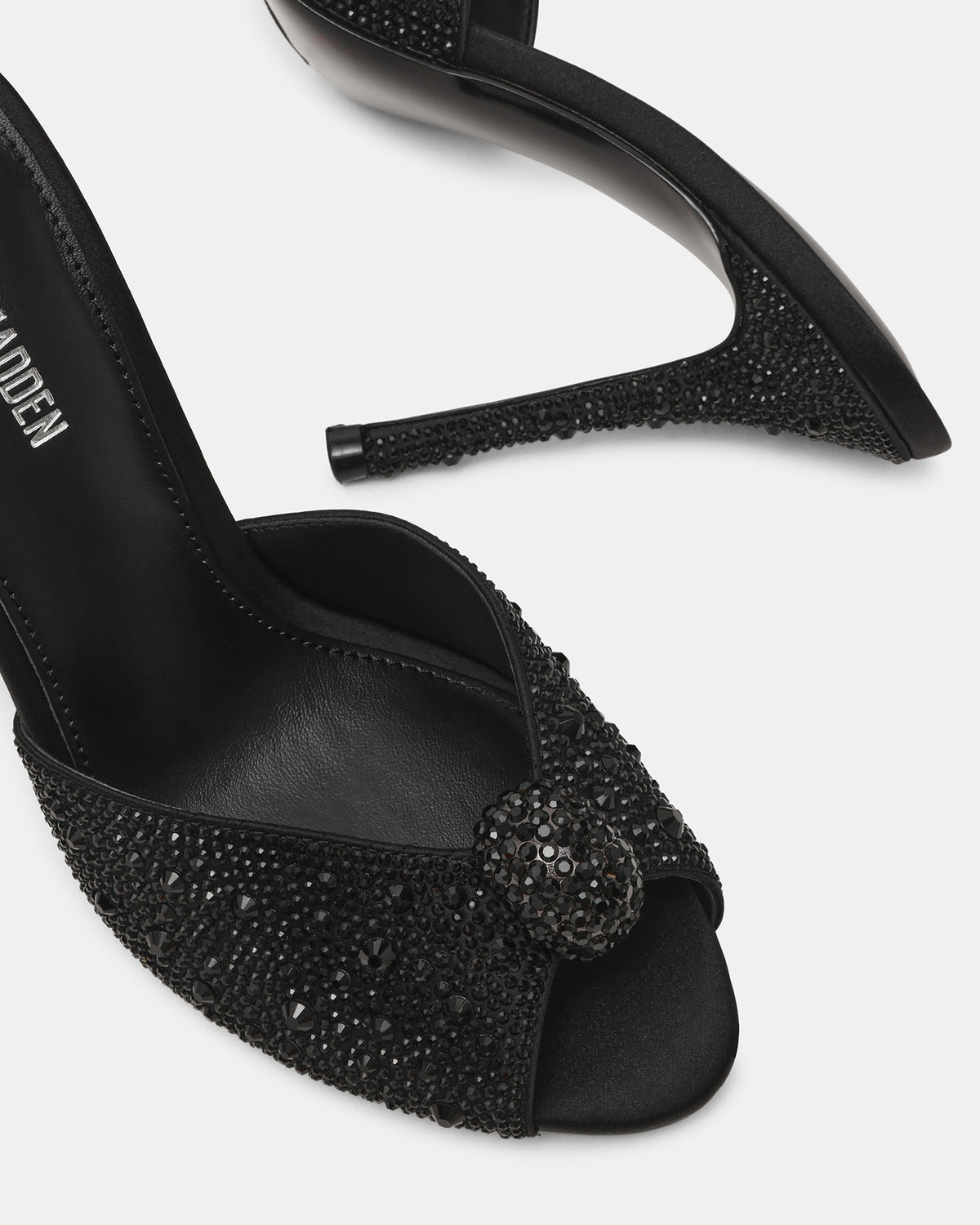 PRIYA Black Rhinestones Mule Women's Heel | Steve Madden
