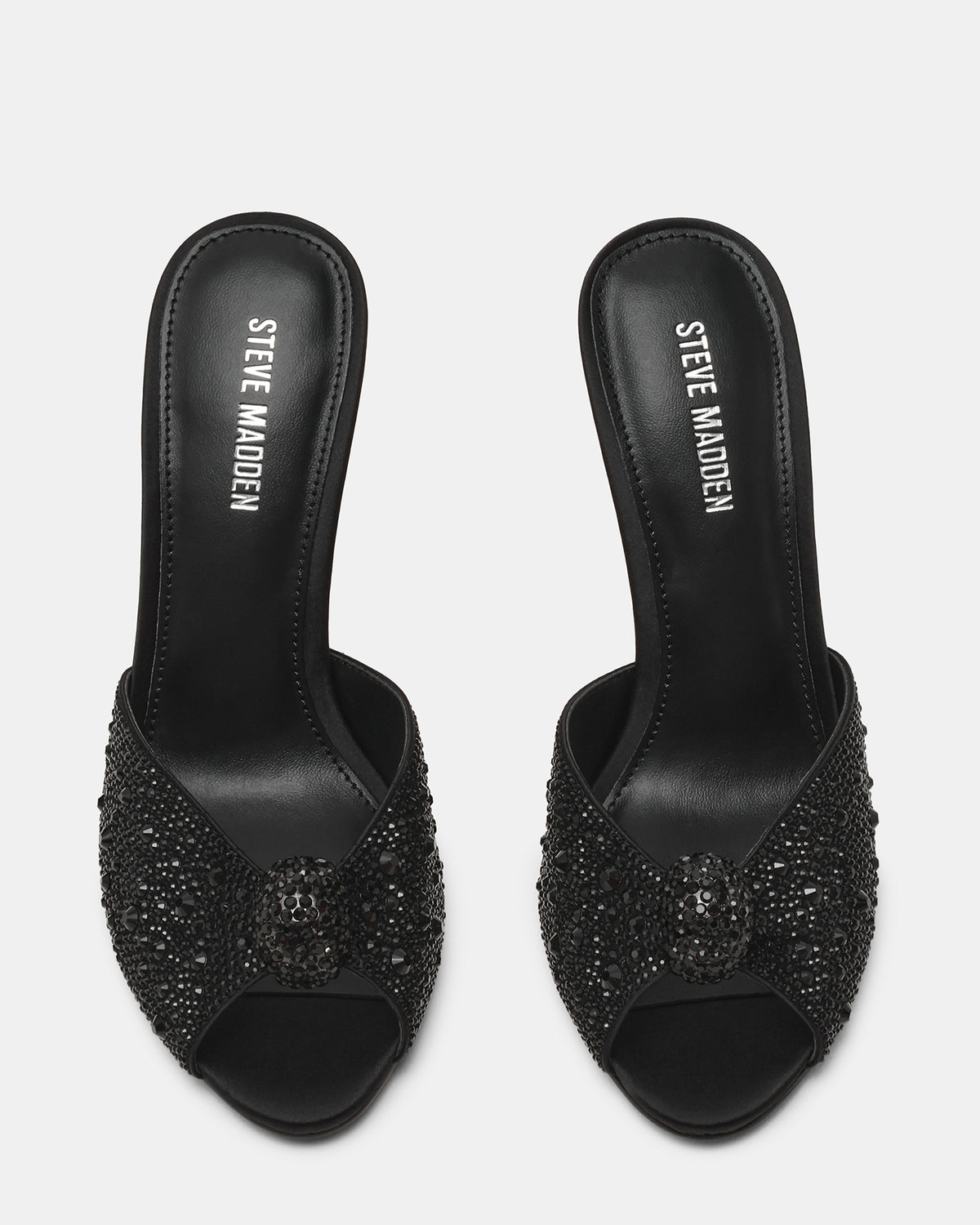 PRIYA Black Rhinestones Mule Women's Heel | Steve Madden