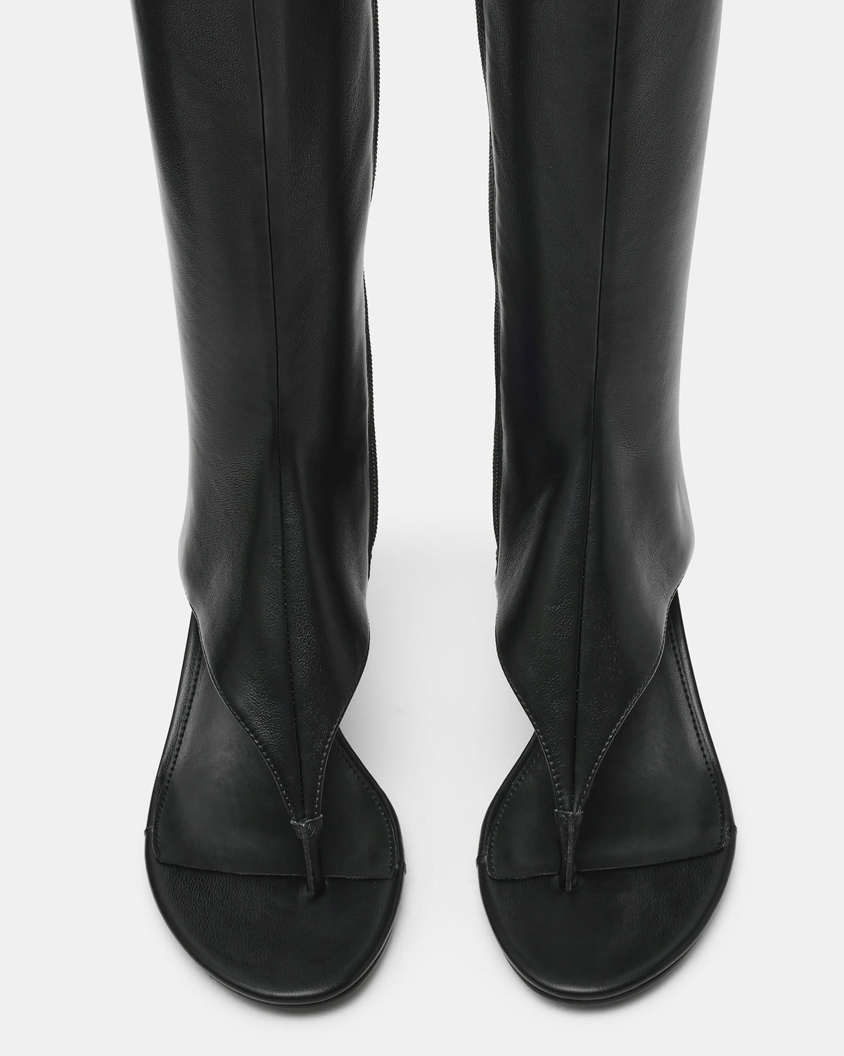 RELENTLESS Black Thong Open-Toe Boot Shaft Women's Heel | Steve Madden