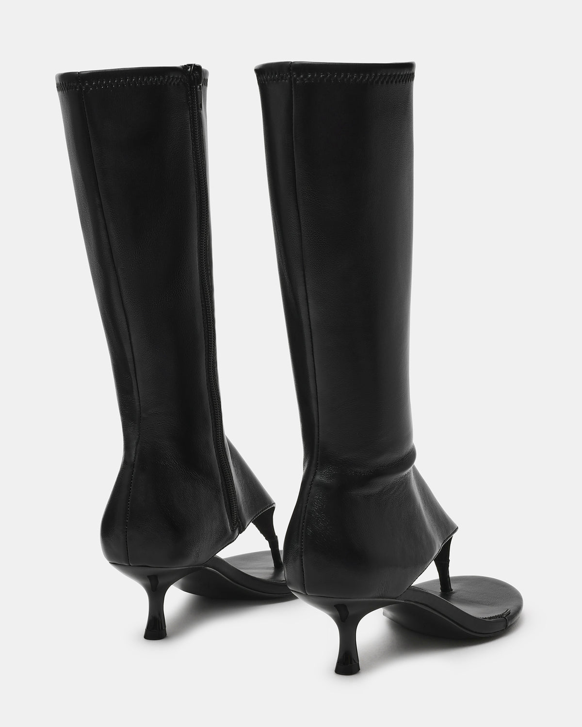 RELENTLESS Black Thong Open-Toe Boot Shaft Women's Heel | Steve Madden