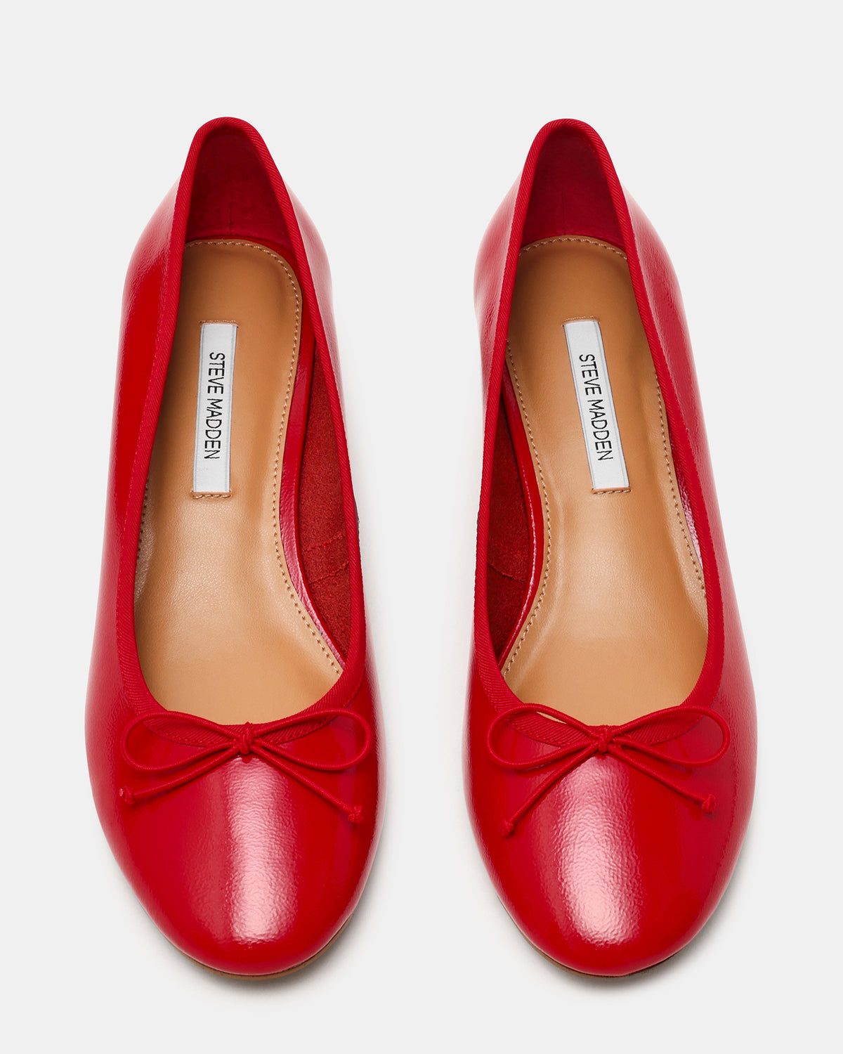 KLUTZY Red Patent Ballet Wedge Bow Round-Toe Women's Heel | Steve Madden
