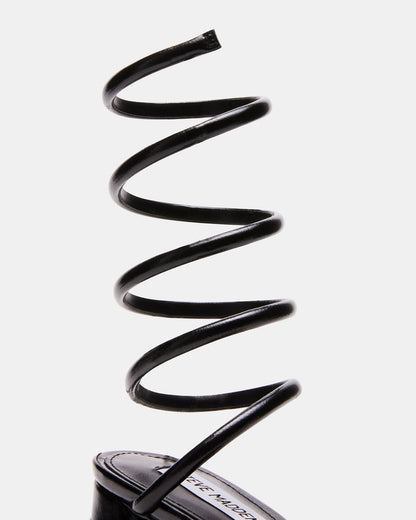 LOPEZ Black Women's Square Toe Strappy Heel | Steve Madden