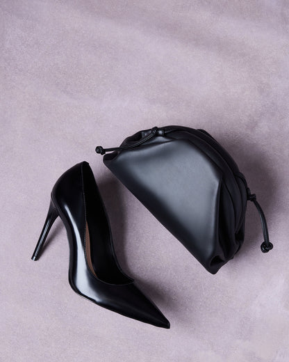 NOIR HEEL AND HAILEE BAG BLACK BUNDLE | Matching Shoe And Bag | Steve Madden